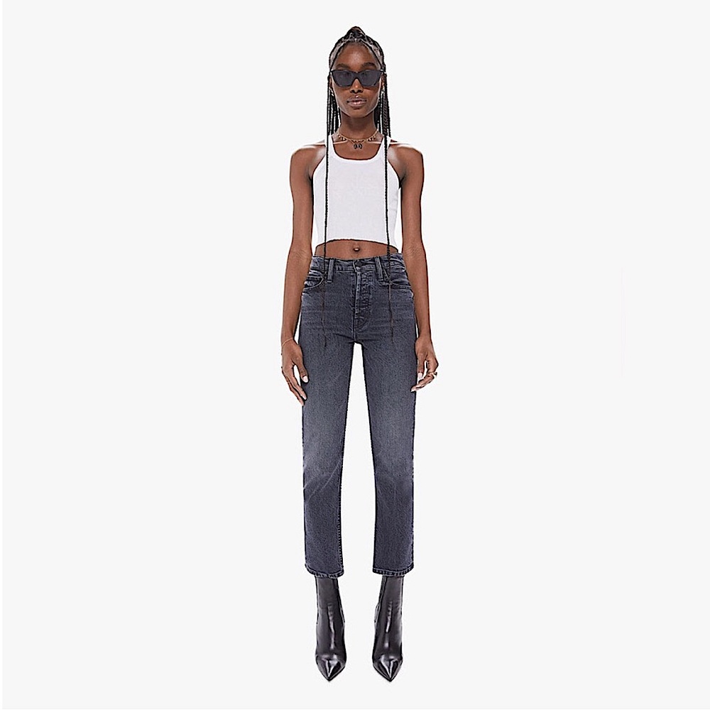 MOTHER - the tomcat ankle jeans charcoal wash size 27